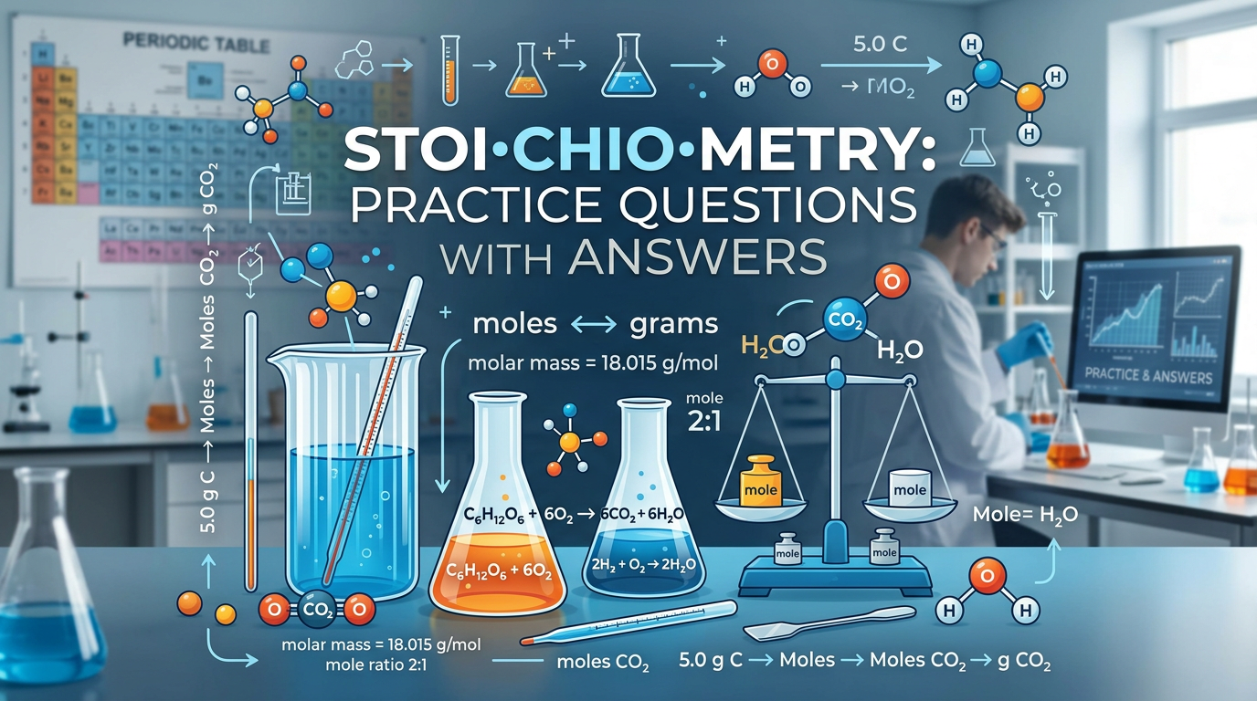 Stoichiometry Practice Questions with Answers