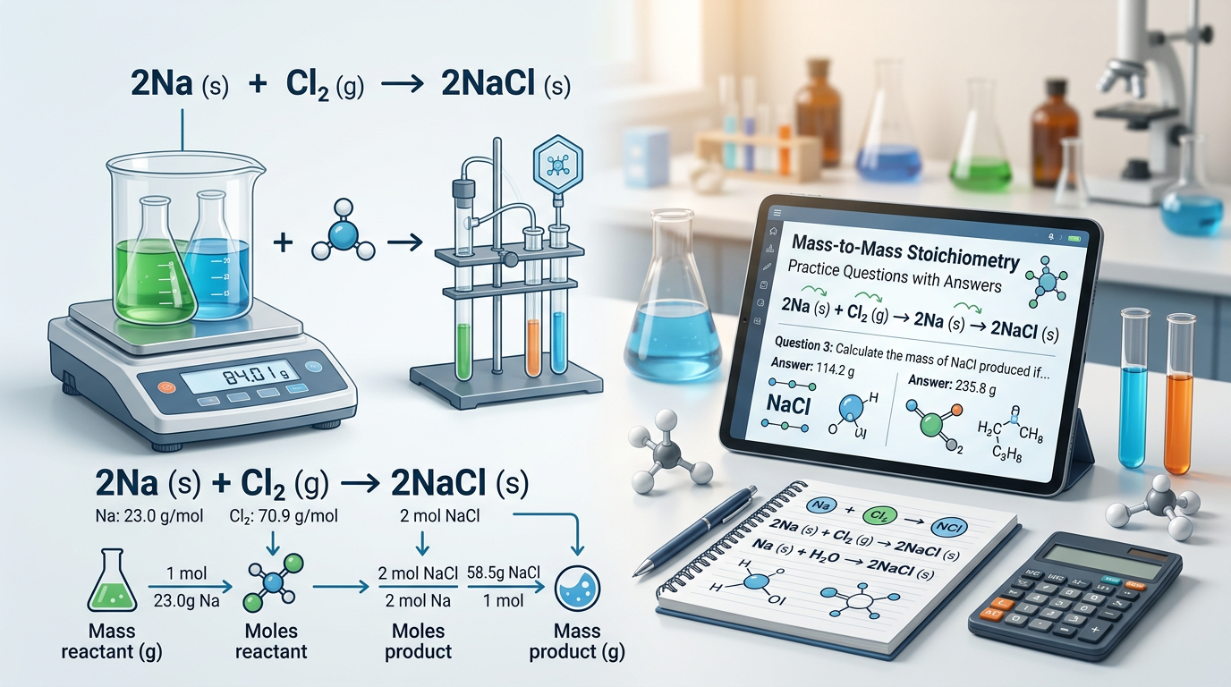 Mass-to-Mass Stoichiometry Practice Questions with Answers