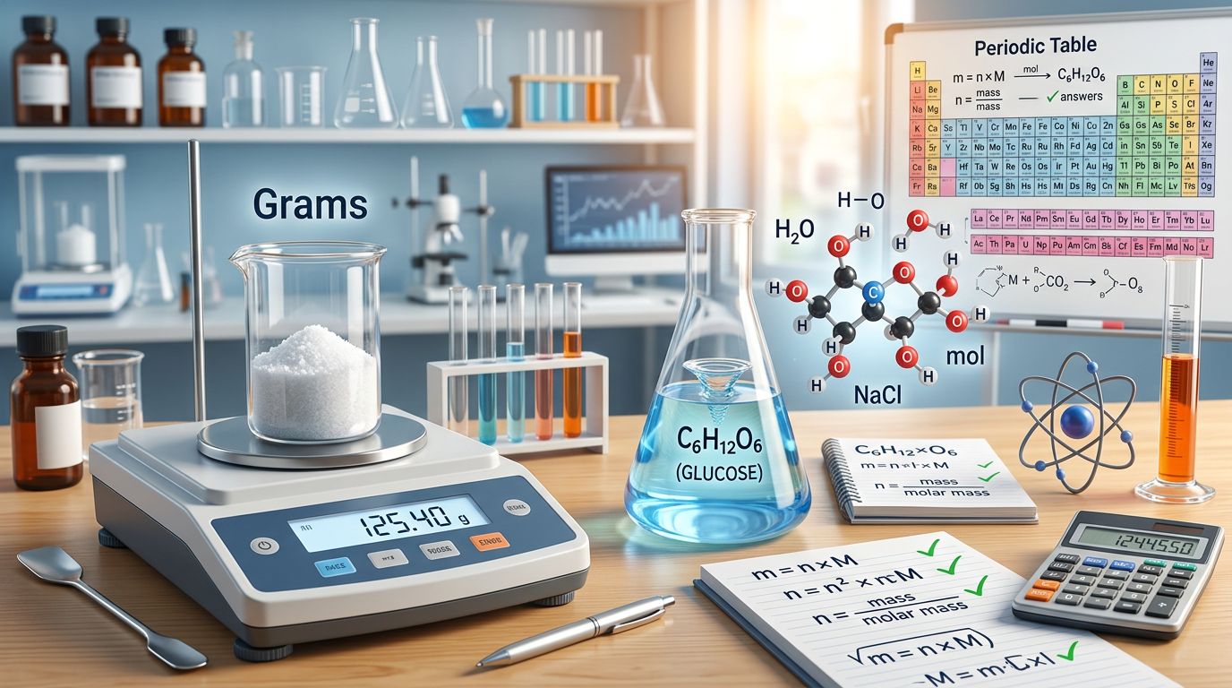 Grams to Moles Practice Questions with Answers