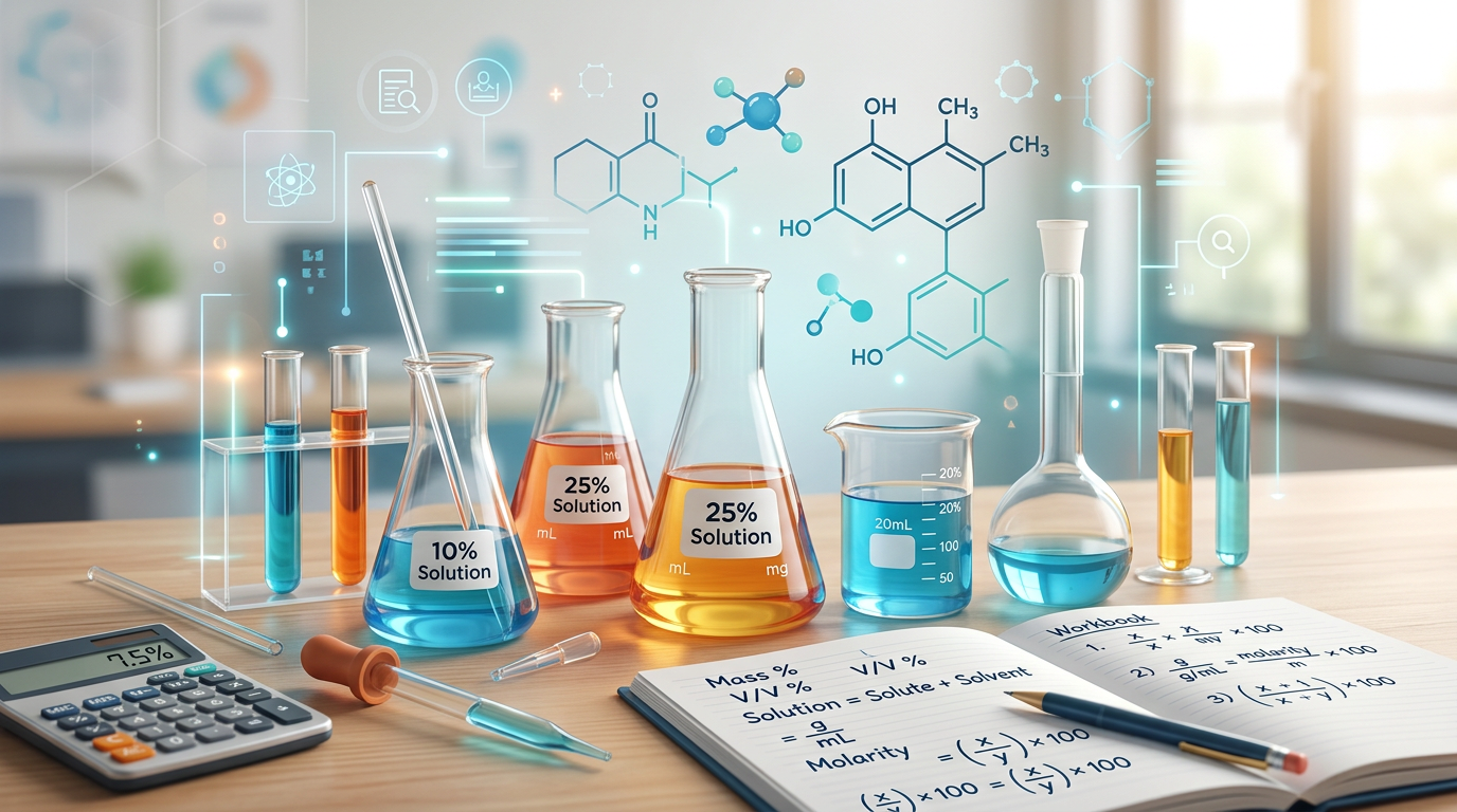 Percent Concentration Practice Questions with Answers