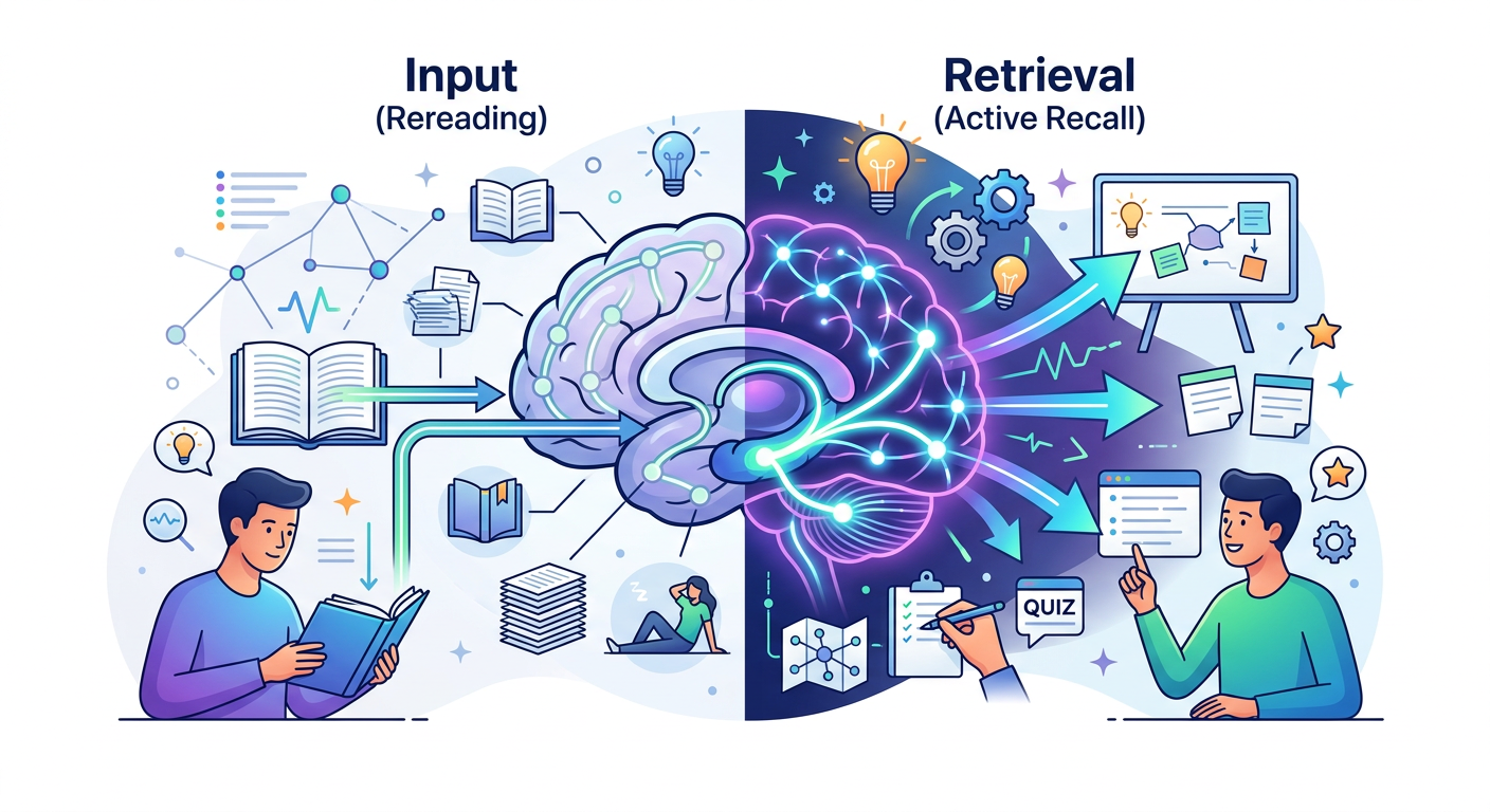 The Science of Memory: Why Our Brains Prefer Retrieval over Input