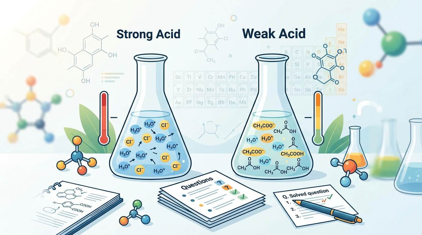 Strong Acid vs Weak Acid Practice Questions with Answers