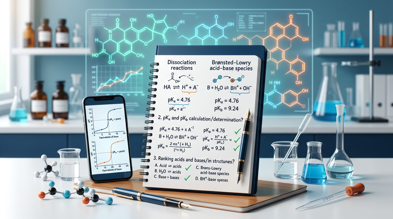 pKa and pKb Practice Questions with Answers