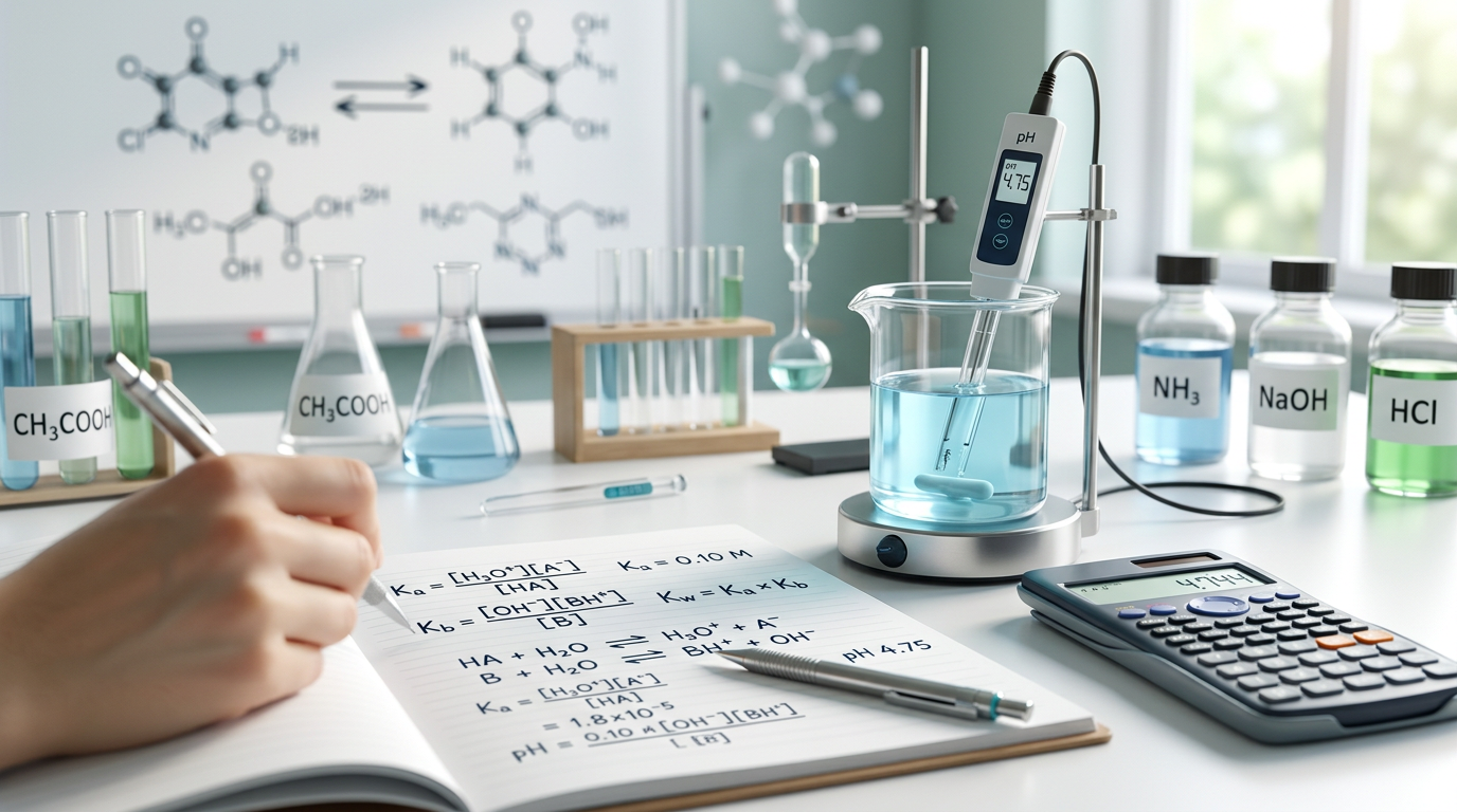 Easy Ka and Kb Calculations Practice Questions