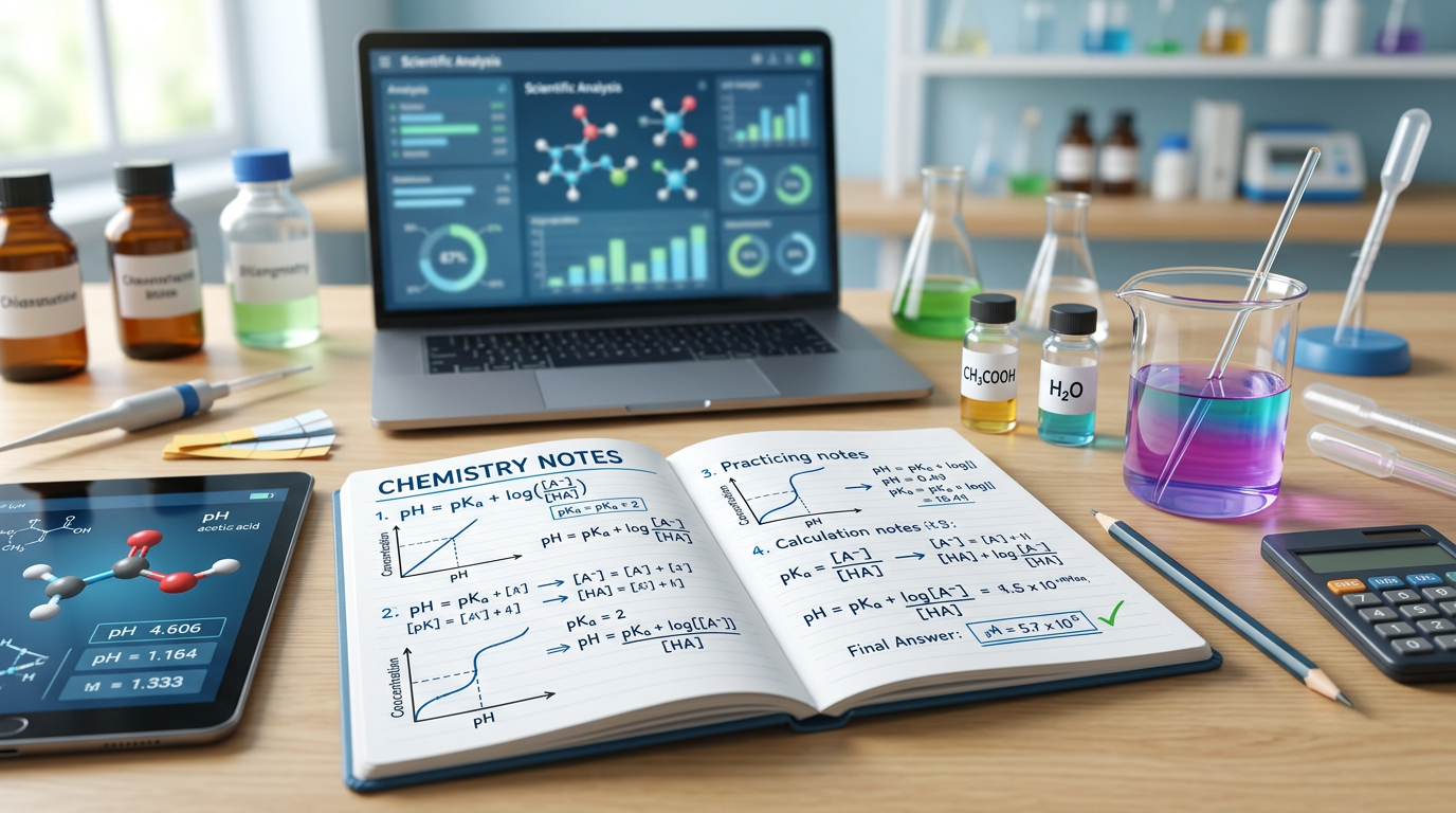 Medium Henderson-Hasselbalch Equation Practice Questions