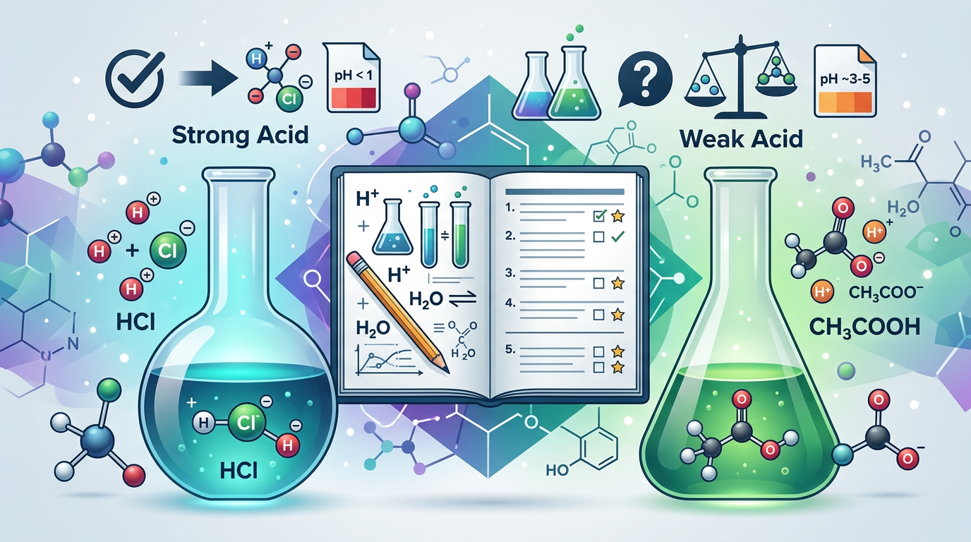 Hard Strong Acid vs Weak Acid Practice Questions