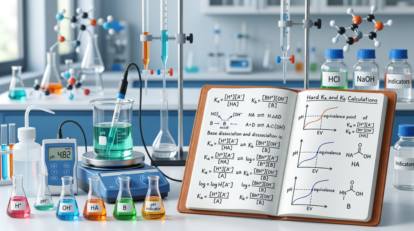 Hard Ka and Kb Calculations Practice Questions