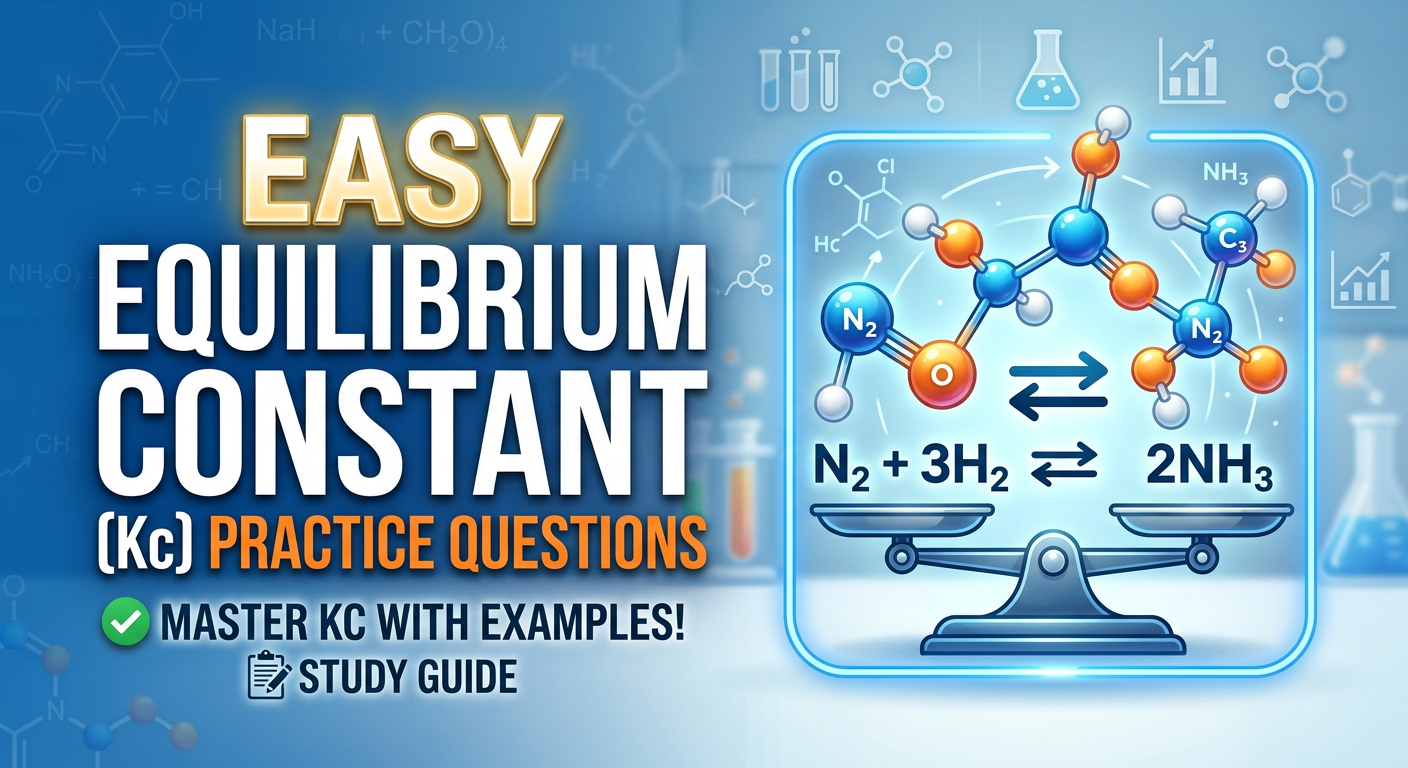 Easy Equilibrium Constant (Kc) Practice Questions