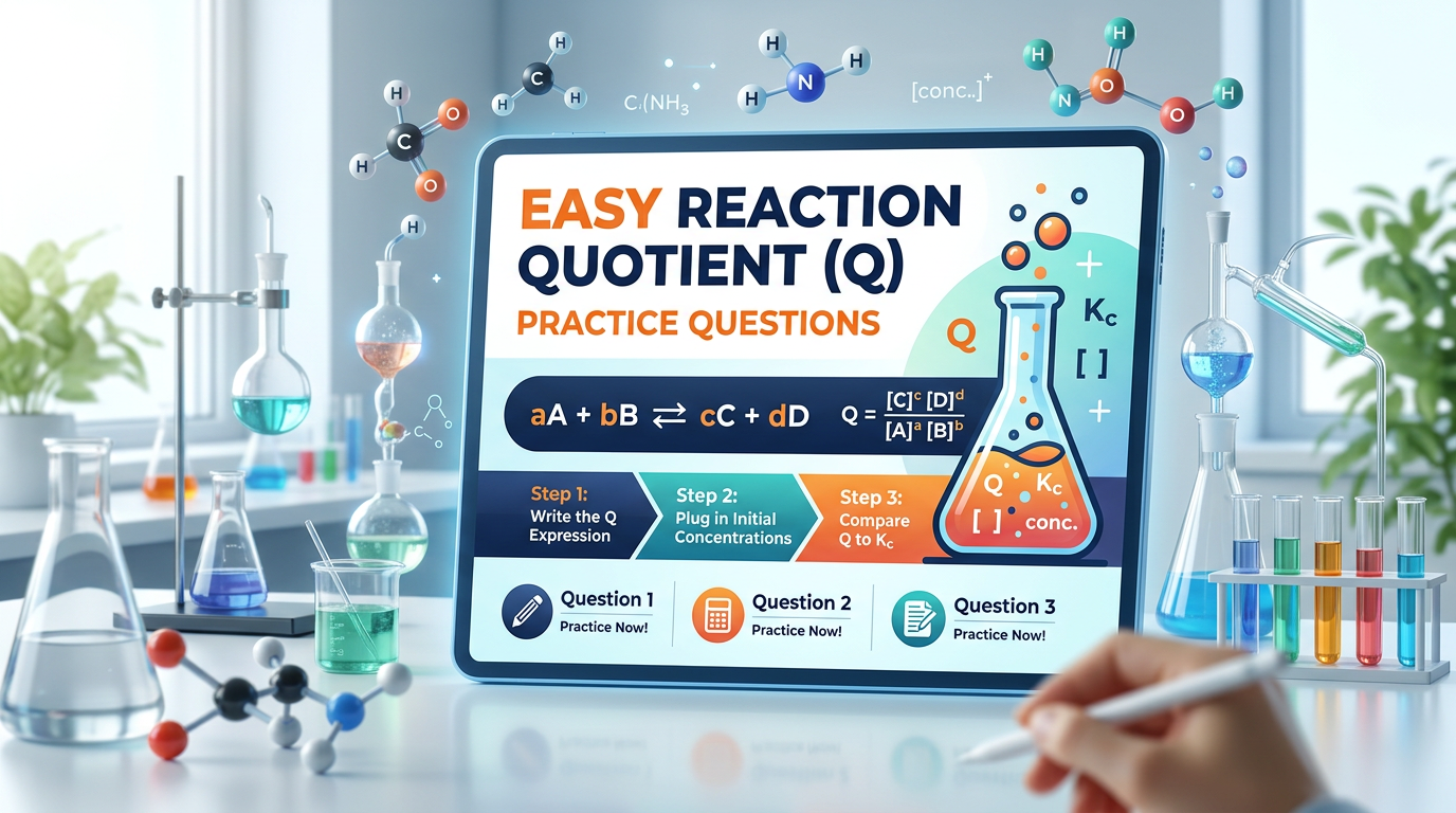 Easy Reaction Quotient (Q) Practice Questions