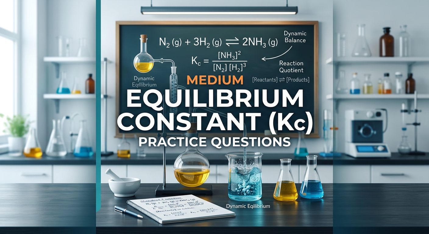 Medium Equilibrium Constant (Kc) Practice Questions