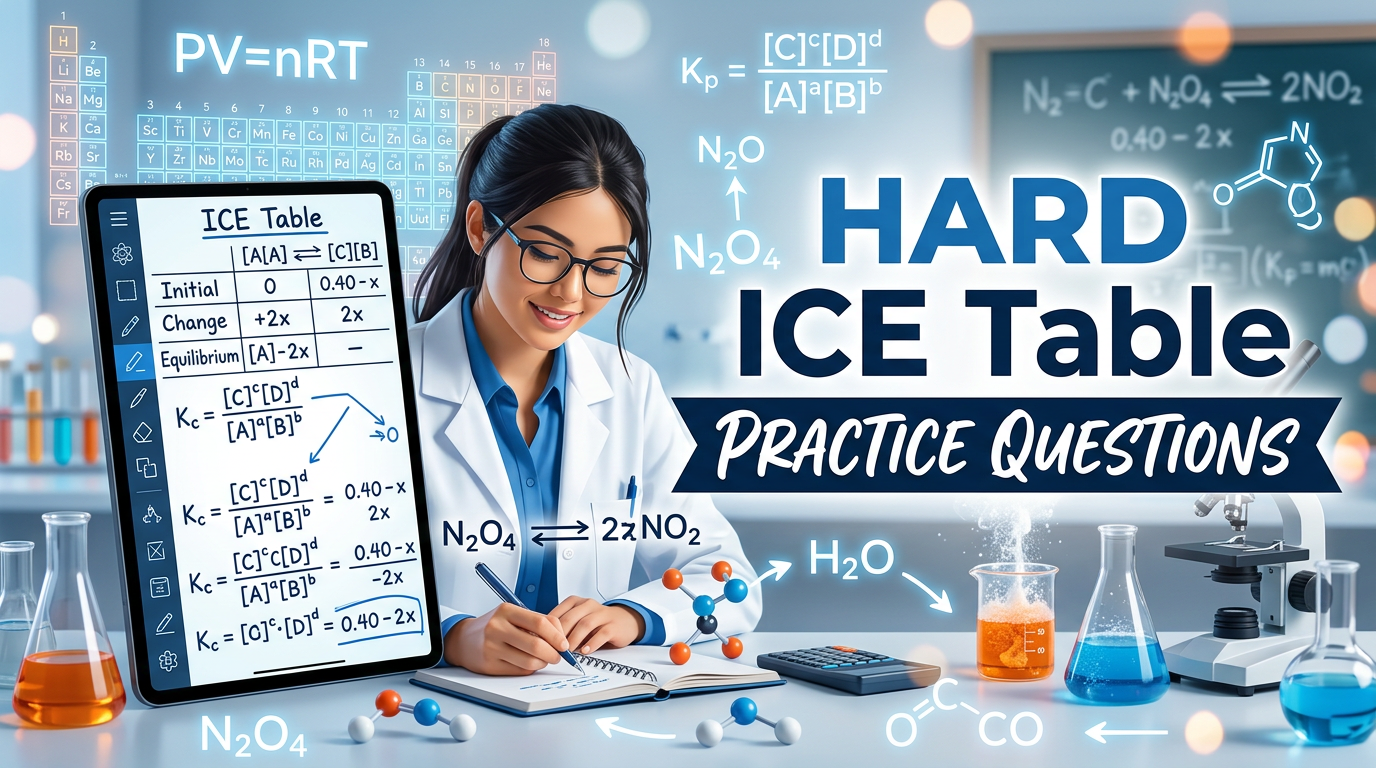 Hard ICE Table Practice Questions