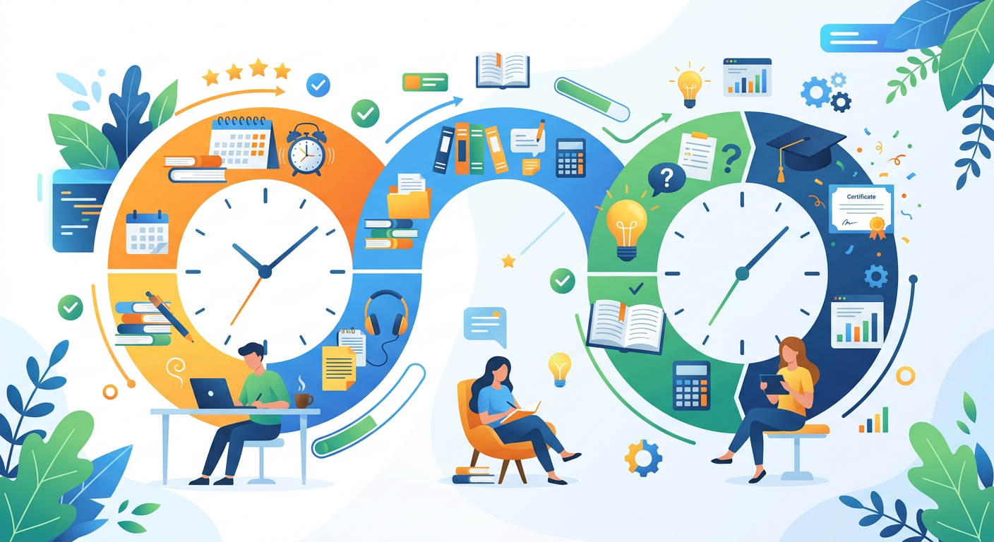 Sample Study Schedule for Exams by Timeline