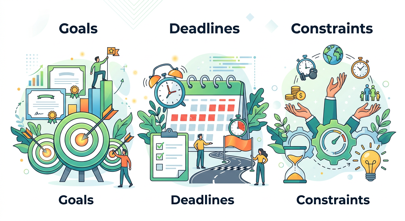 2) Clarify Goals, Deadlines, and Constraints