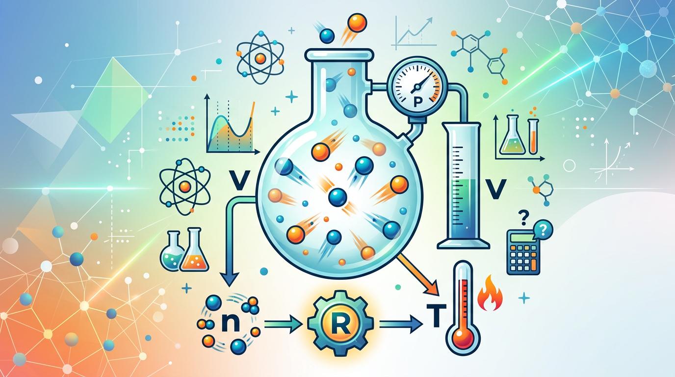 Ideal Gas Law (PV = nRT) Practice Questions with Answers