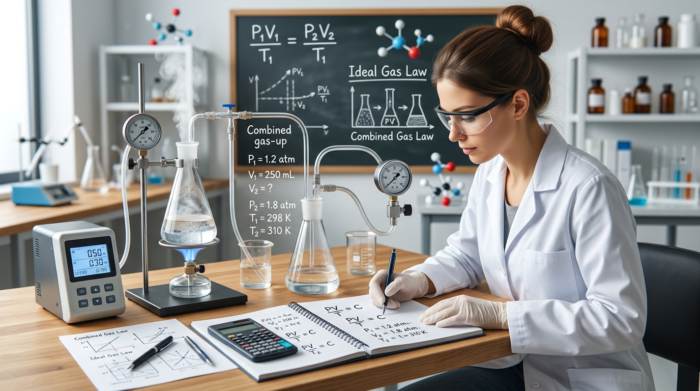 Combined Gas Law Practice Questions with Answers