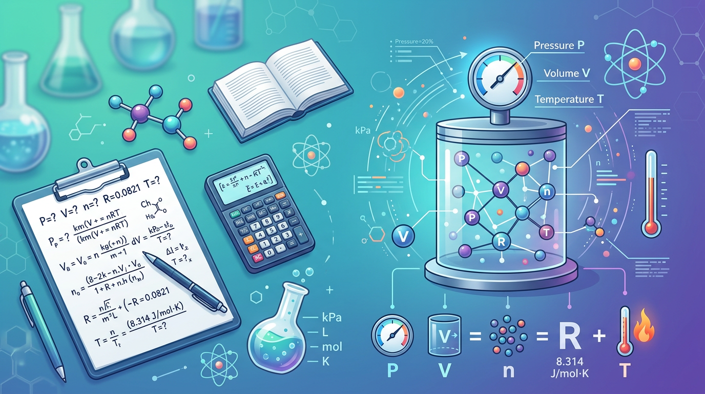 Hard Ideal Gas Law (PV = nRT) Practice Questions