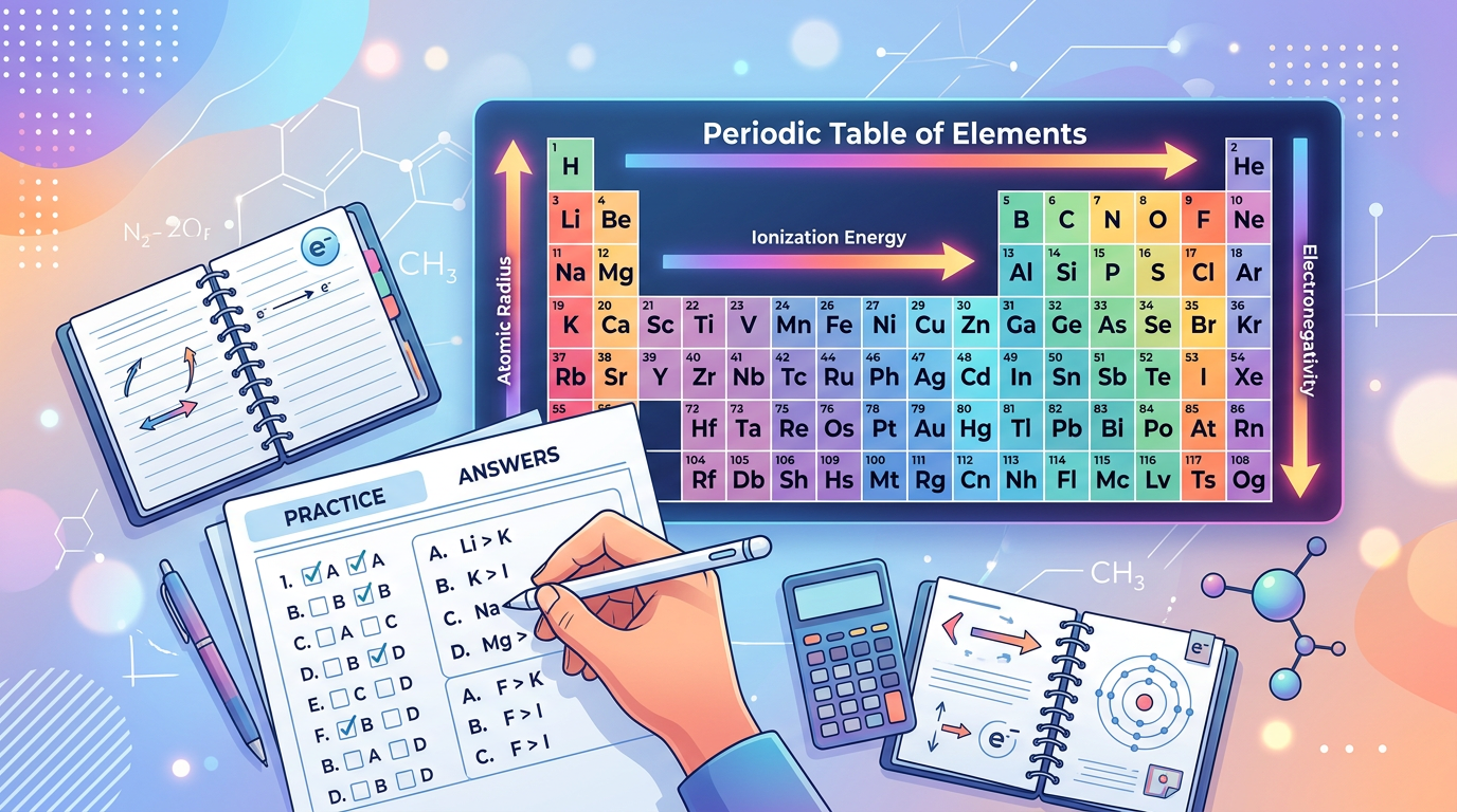 Periodic Trends Practice Questions with Answers