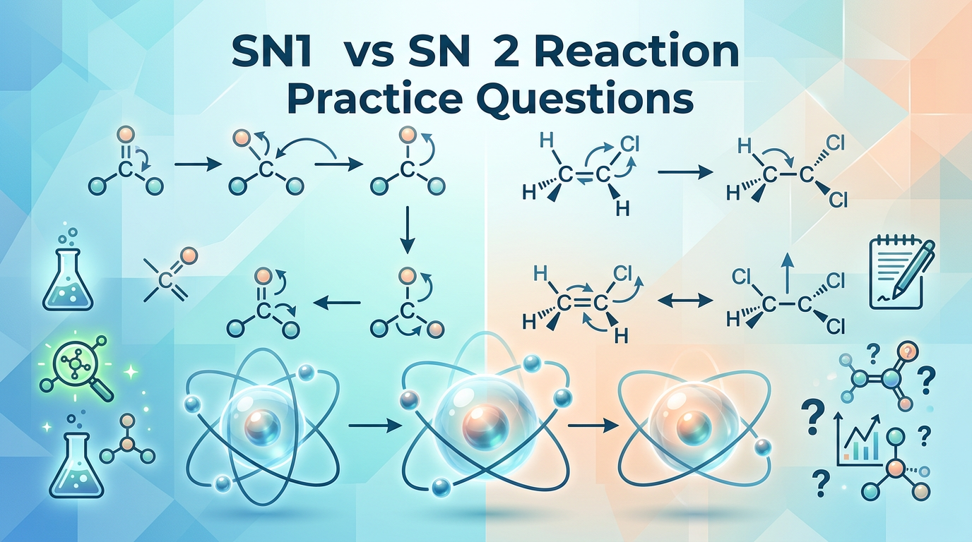 Medium SN1 vs SN2 Reaction Practice Questions