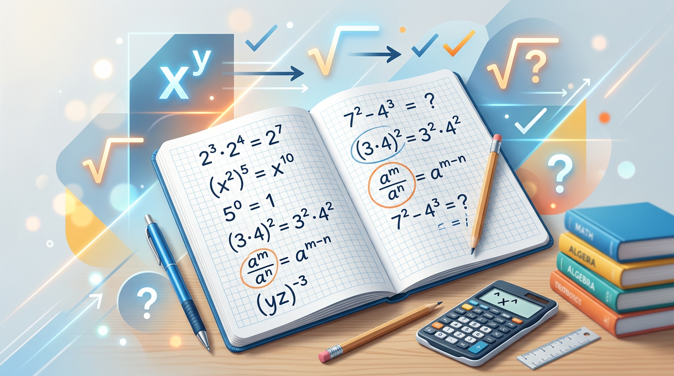 Exponents and Powers Practice Questions with Answers