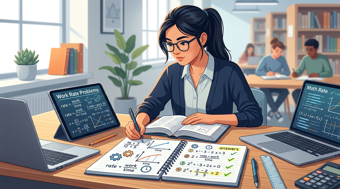 Work Rate Problems Practice Questions with Answers