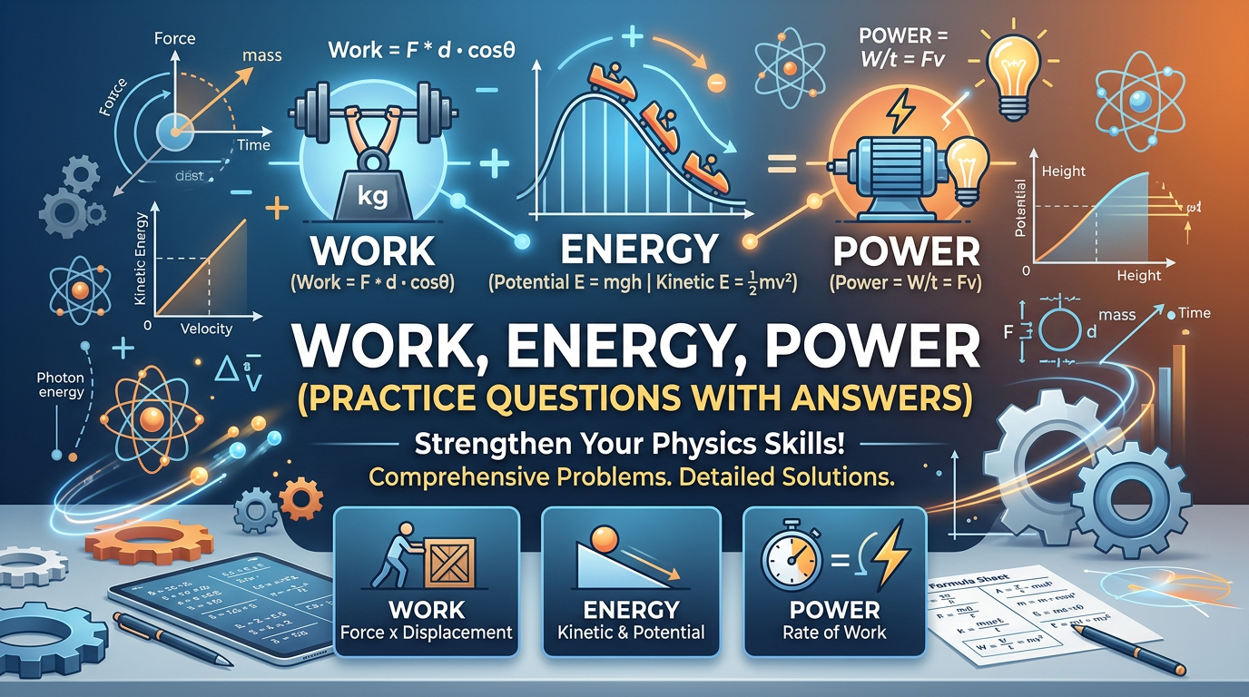 Work, Energy, Power Practice Questions with Answers