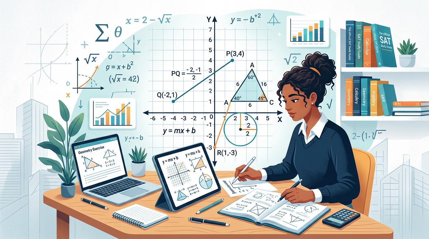 SAT Coordinate Geometry Practice Questions with Answers