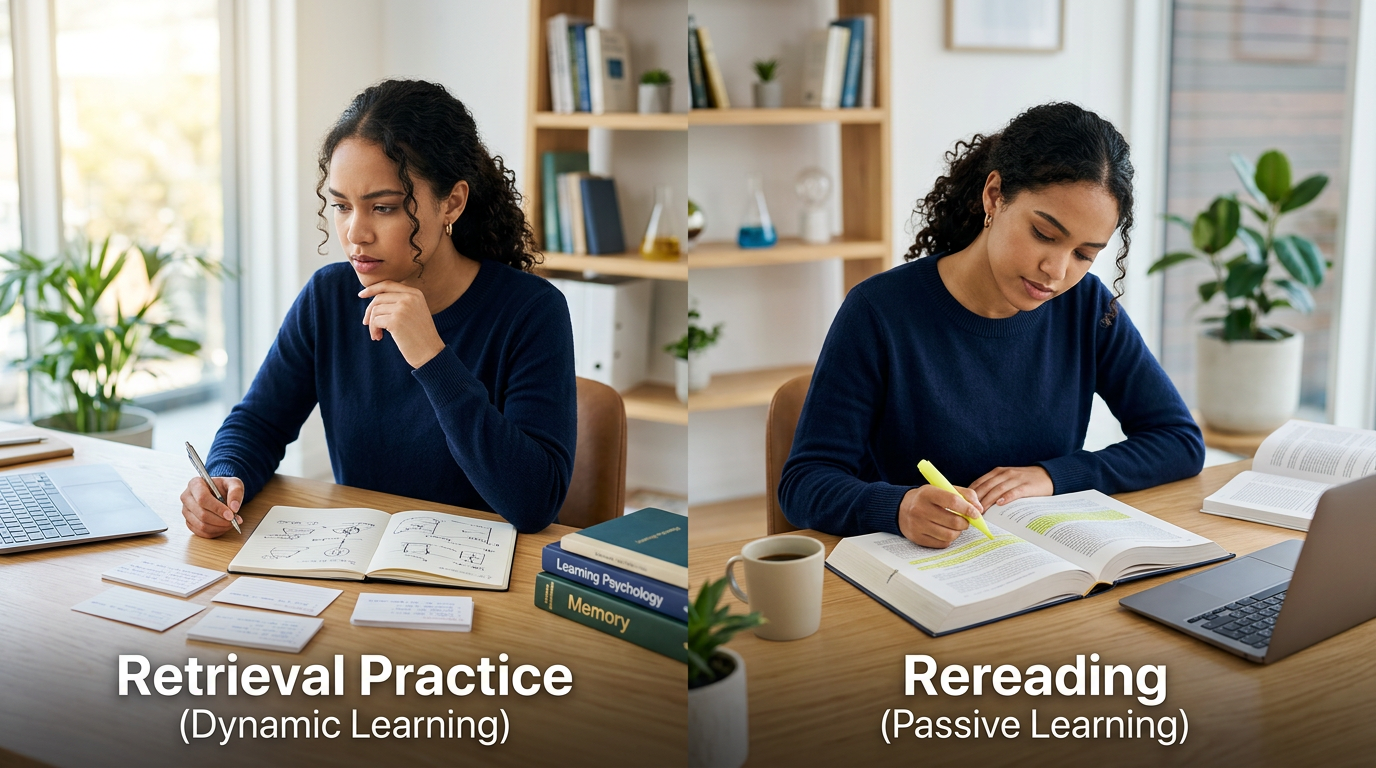 Retrieval Practice vs Rereading: Why One Method Dominates