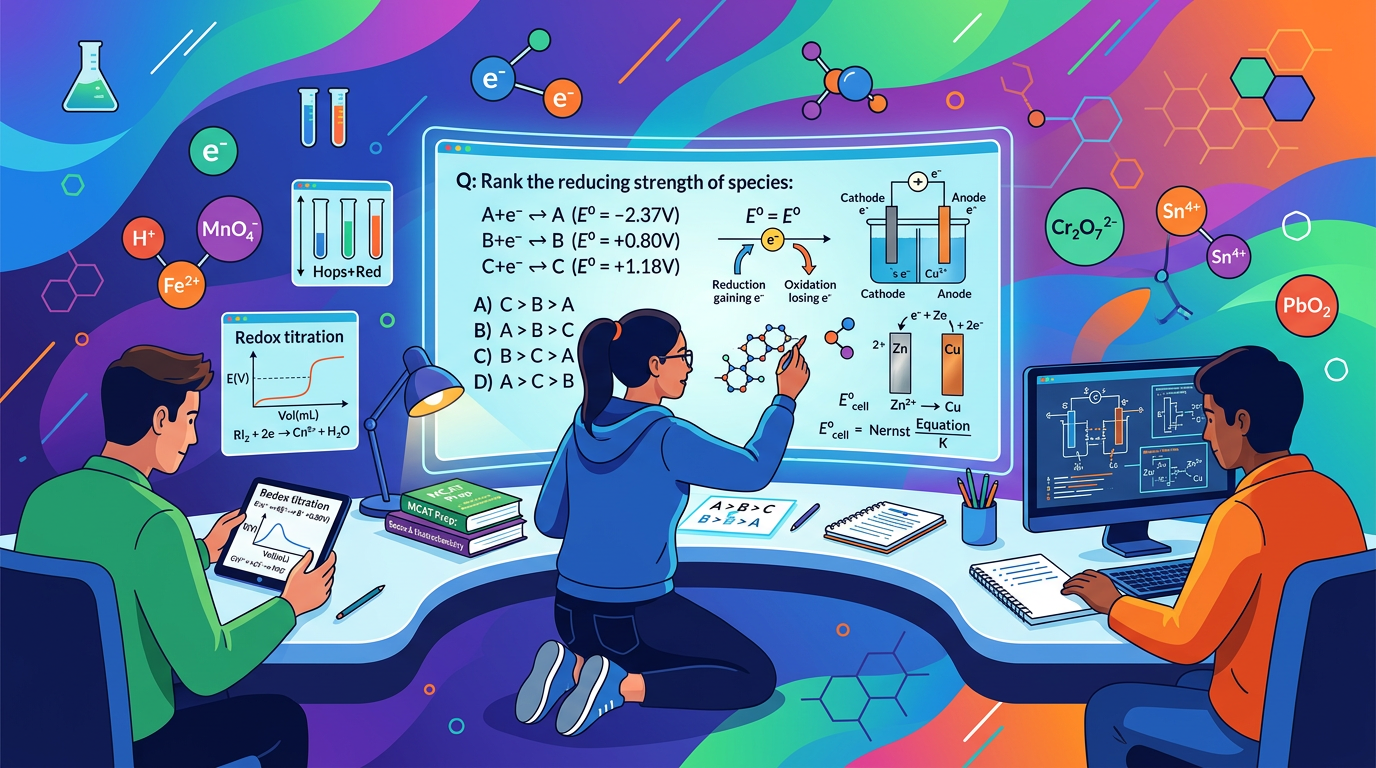 Hard MCAT Redox Practice Questions
