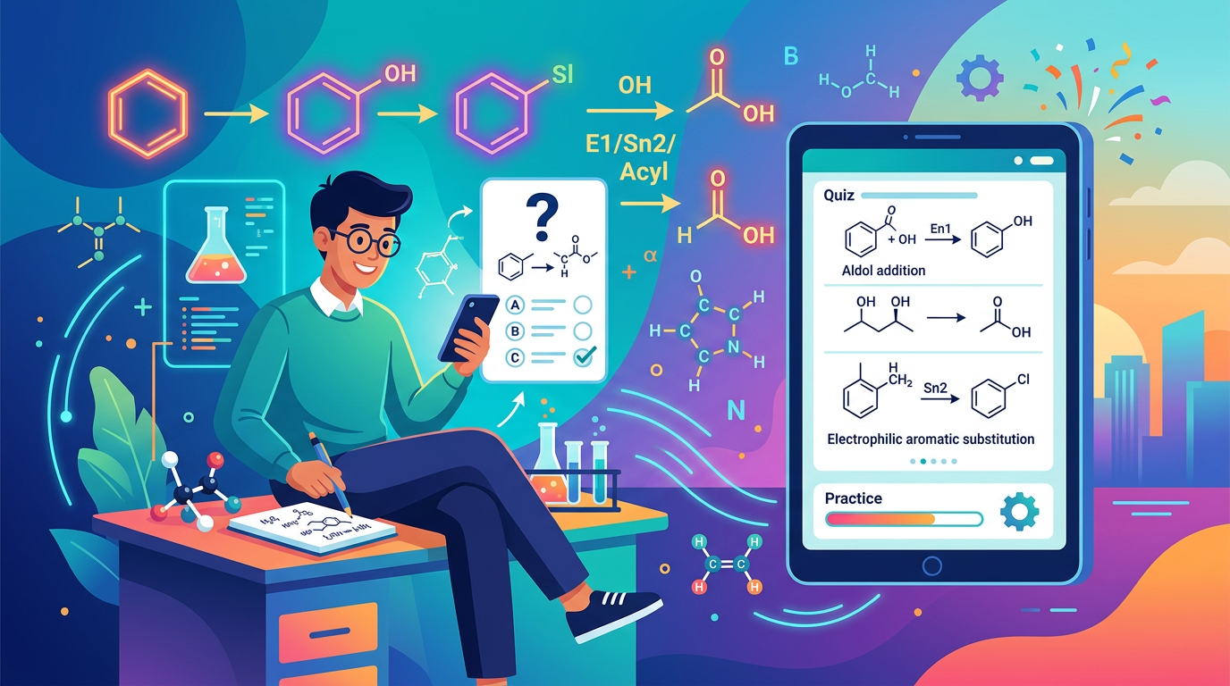Easy MCAT Organic Reactions Practice Questions