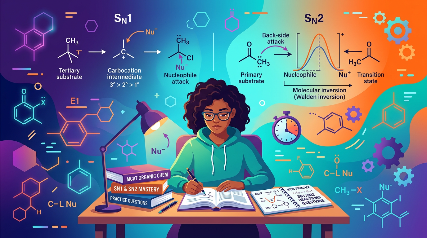 Hard MCAT SN1 SN2 Practice Questions