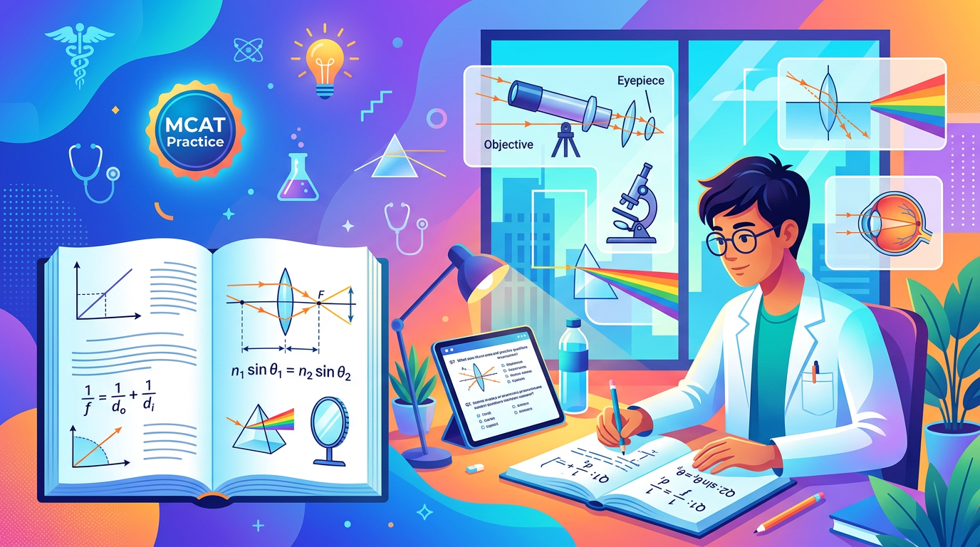 MCAT Optics Practice Questions with Answers