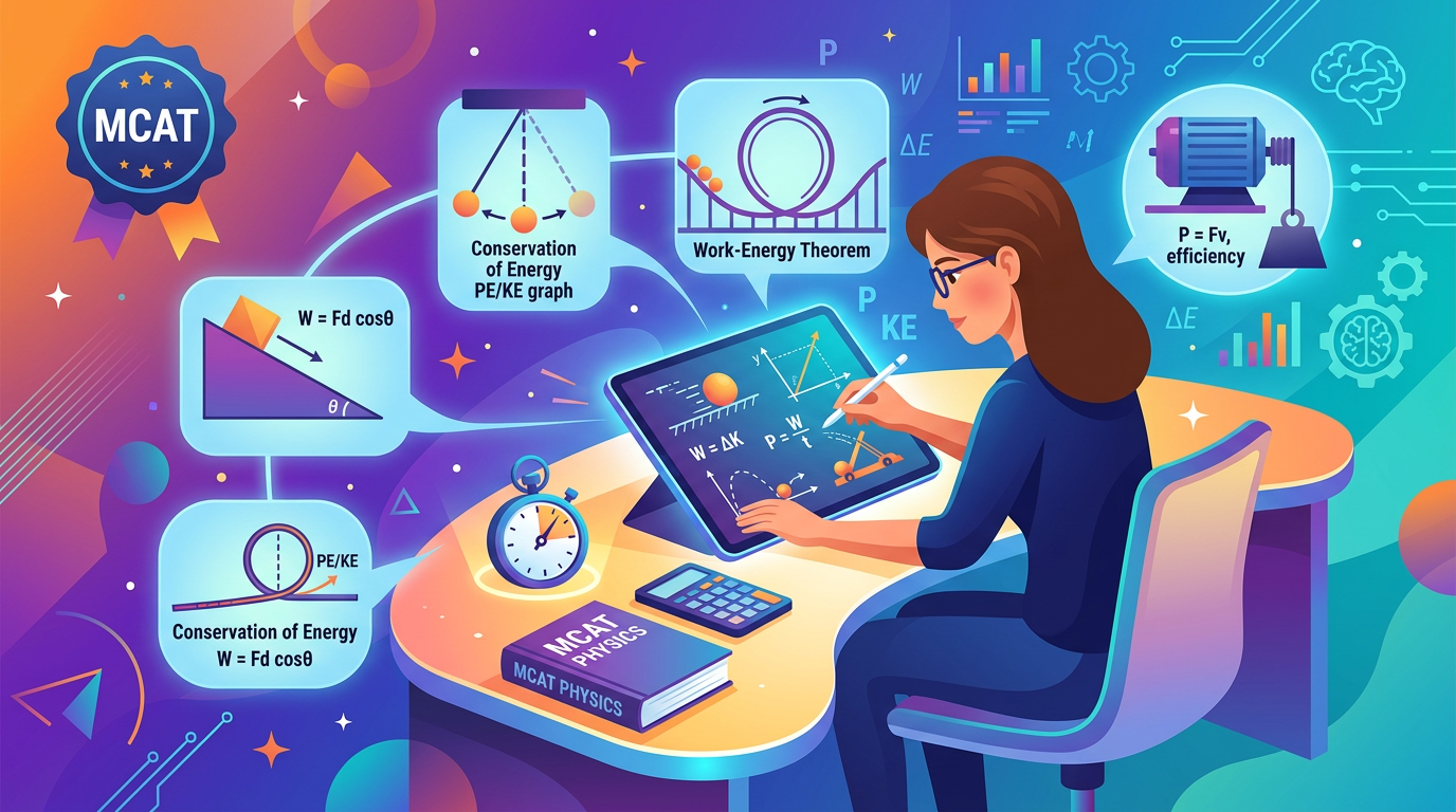 Hard MCAT Work Energy Power Practice Questions