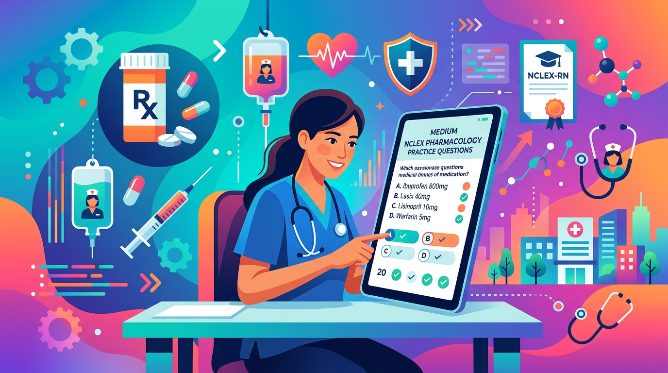 Medium NCLEX Pharmacology Practice Questions