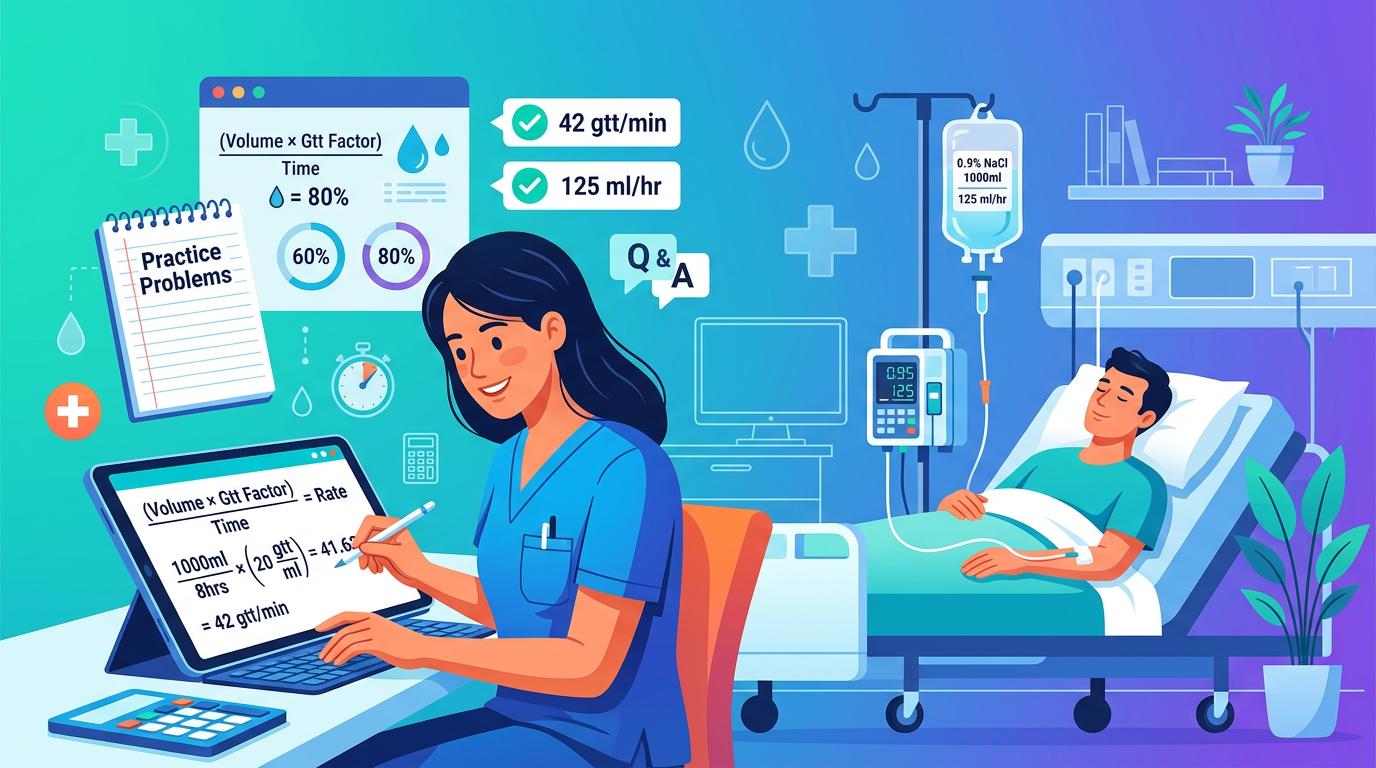 IV Flow Rate Practice Questions with Answers