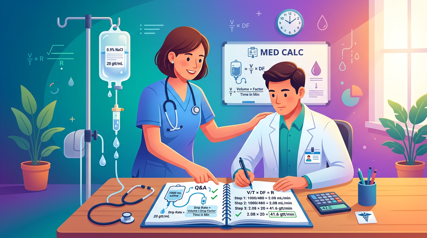 Drip Rate Calculation Practice Questions with Answers