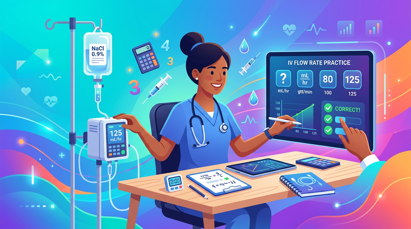 Easy IV Flow Rate Practice Questions