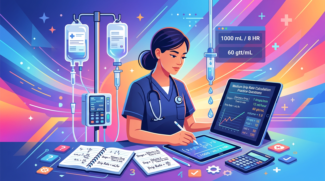 Medium Drip Rate Calculation Practice Questions