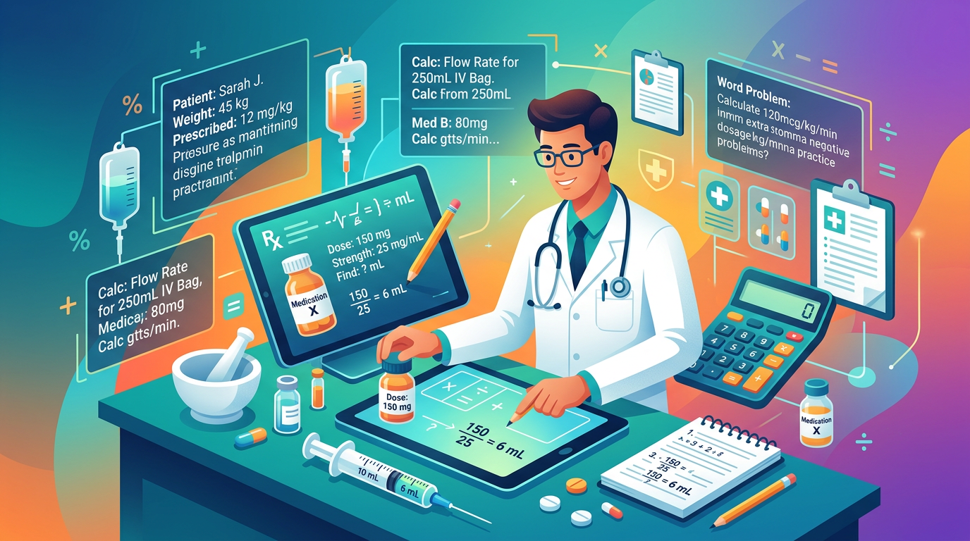 Medium Dosage Calculation Word Problems Practice Questions