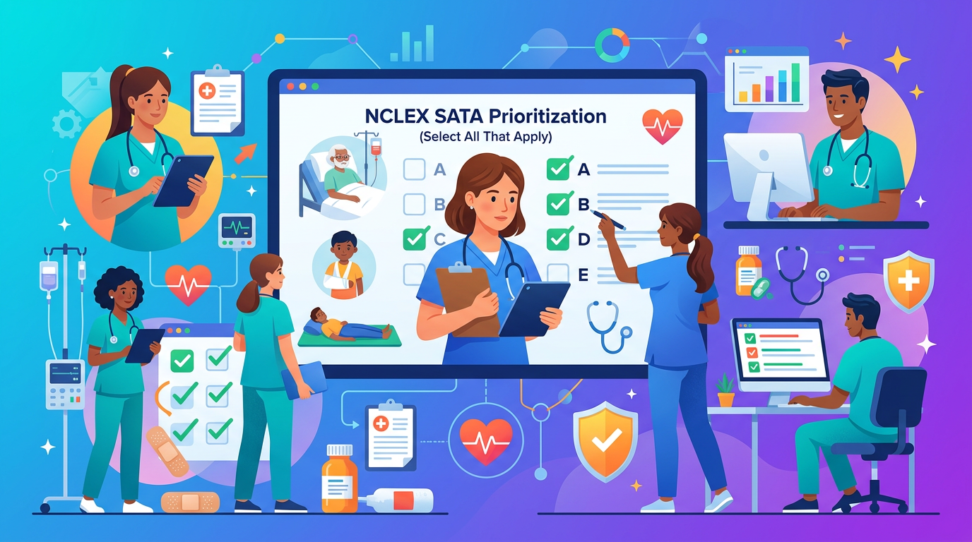 NCLEX SATA Prioritization Practice Questions with Answers