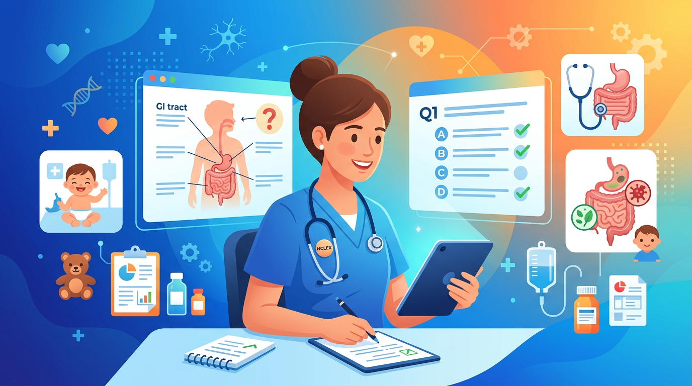 NCLEX Pediatric GI Practice Questions with Answers