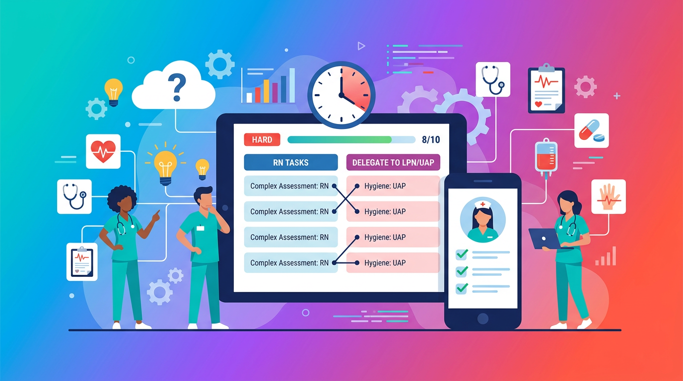 Hard NCLEX Delegation Practice Questions