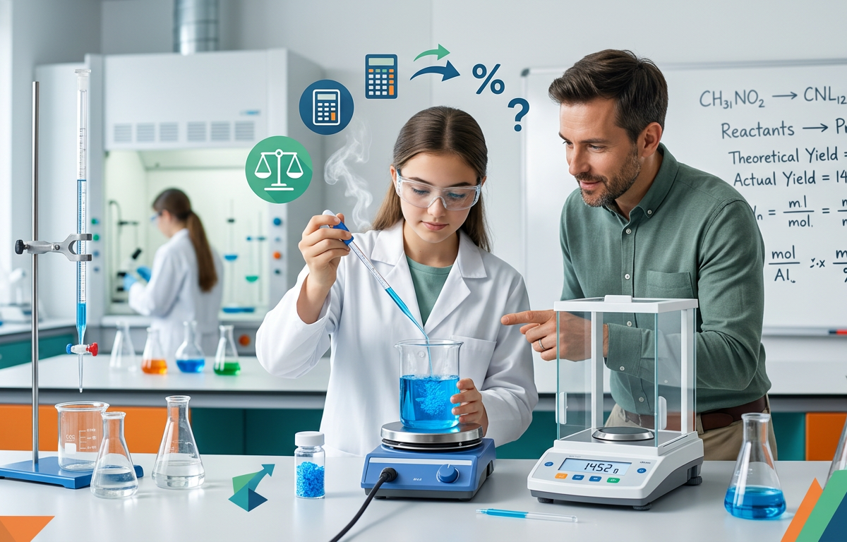 Stoichiometry vs. Reality: Calculating Percent Yield in Chemistry