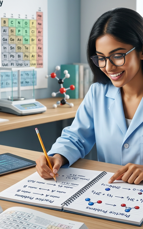 Mole-to-Mole Stoichiometry Practice Questions with Answers