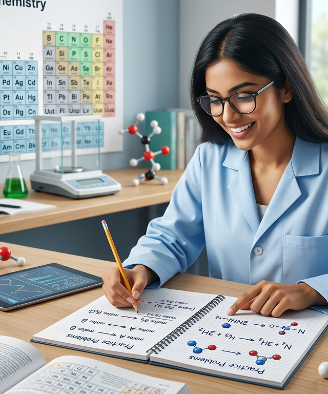 Mole-to-Mole Stoichiometry Practice Questions with Answers