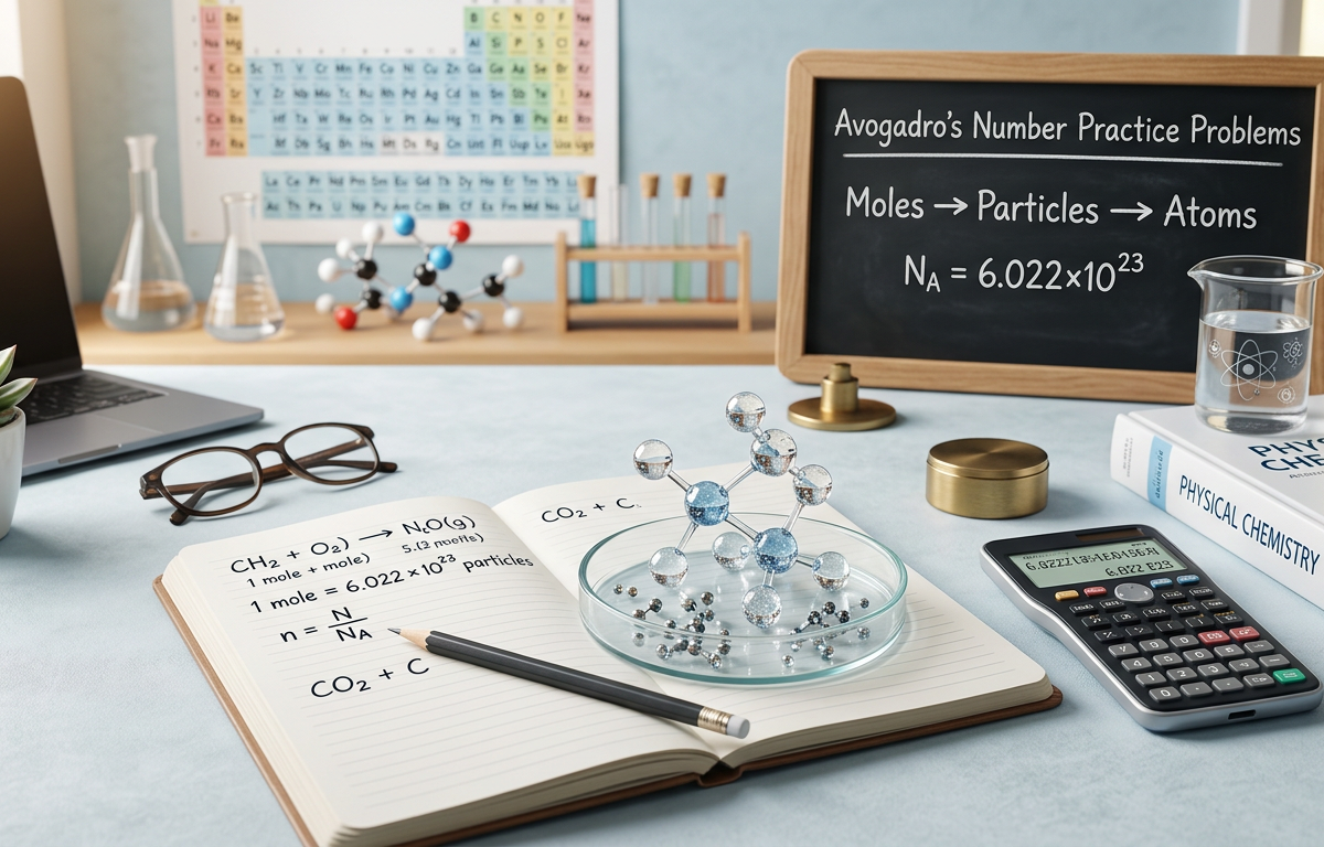 Avogadro’s Number Practice Questions with Answers