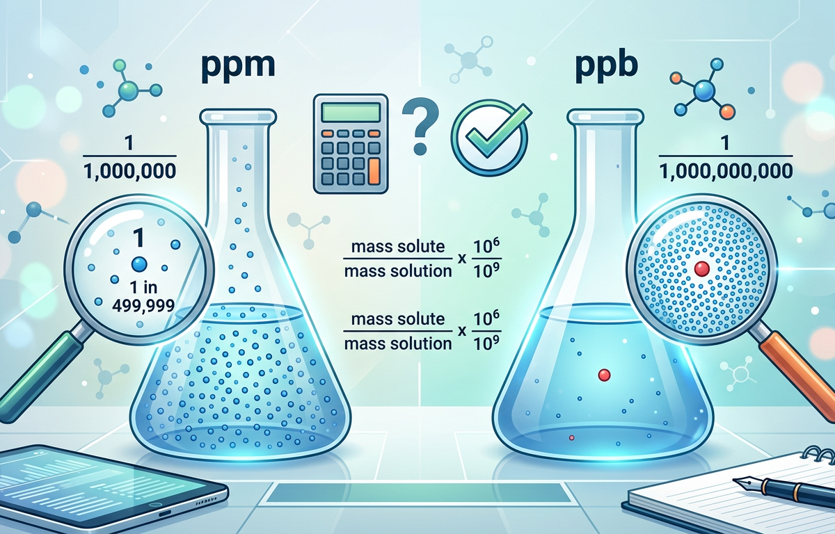 Calculate Trace Concentrations: ppm and ppb Chemistry Problems