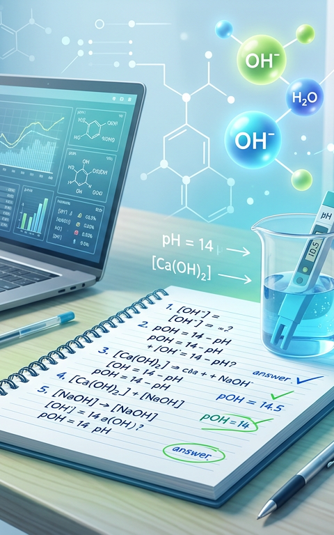 Converting [OH-] to pOH: Solving Logarithmic Base Scales