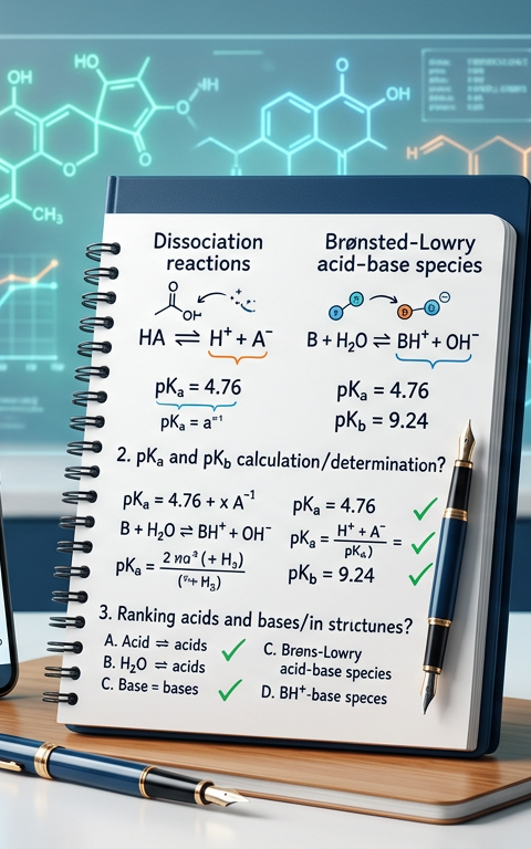 pKa and pKb Practice Questions with Answers