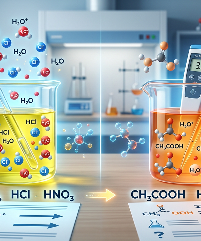 Easy Strong Acid vs Weak Acid Practice Questions