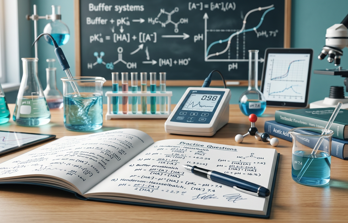 Hard Henderson-Hasselbalch Equation Practice Questions